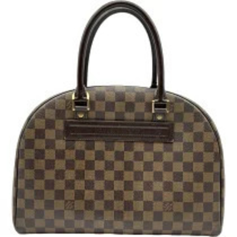 Louis Vuitton Nolita Damier Top Handle Bag Canvas Leather Brown